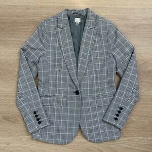 Target A New Day Black and White Plaid Blazer Size 6
